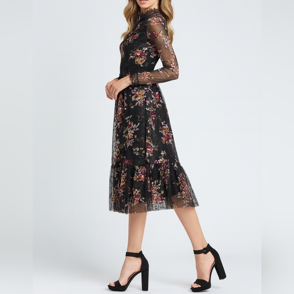 Floral Black Dress - Picture 5 of 5